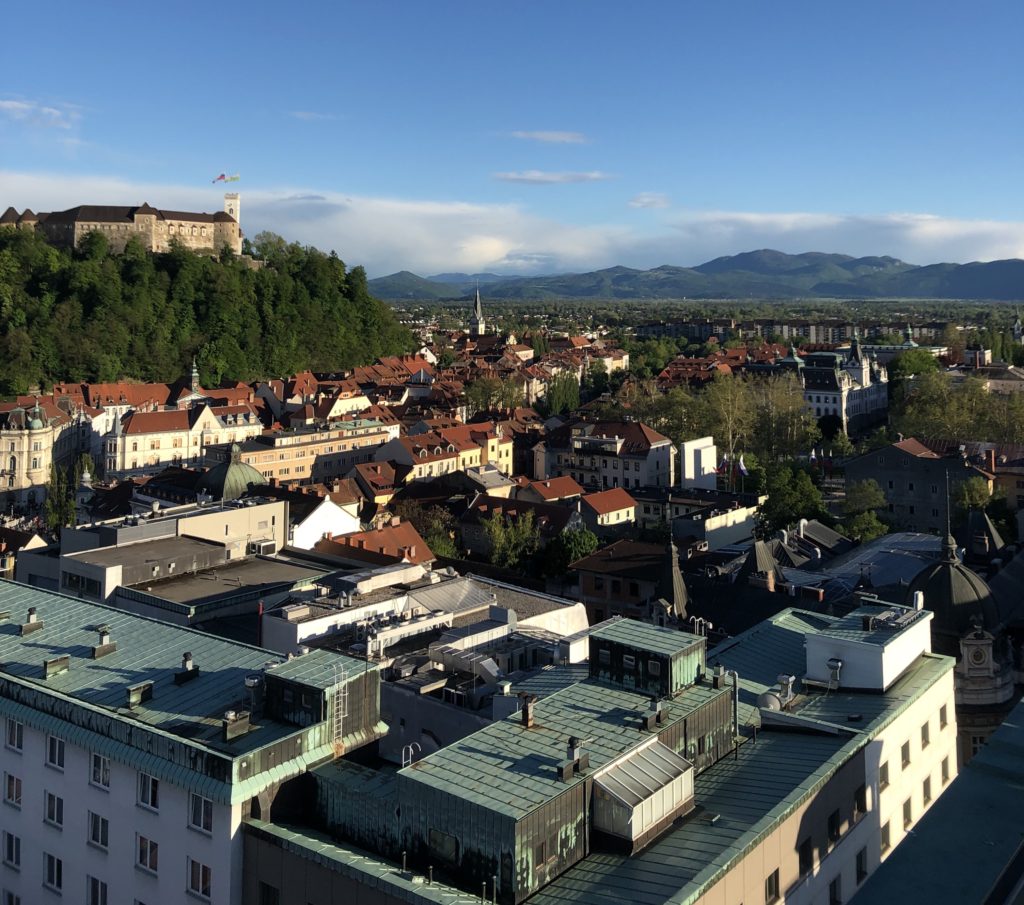 The view on Ljubljana from Neboticnik